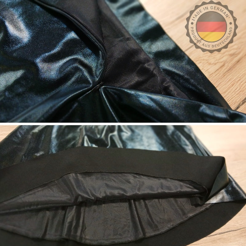 Damen Lederoptik-Rock - Ausgestellt, Elegante High-Waist Passform