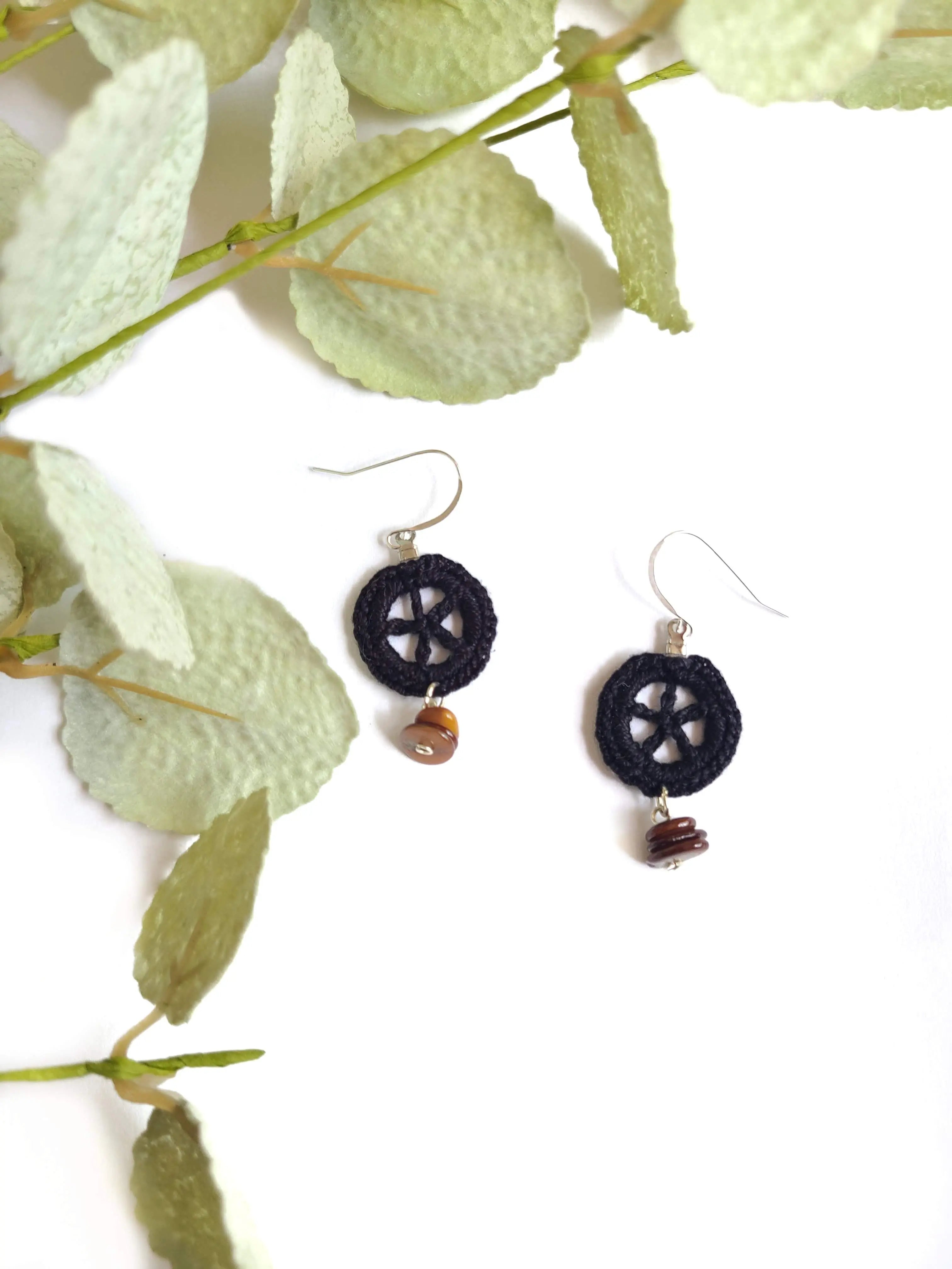 Star In a Circle Earrings