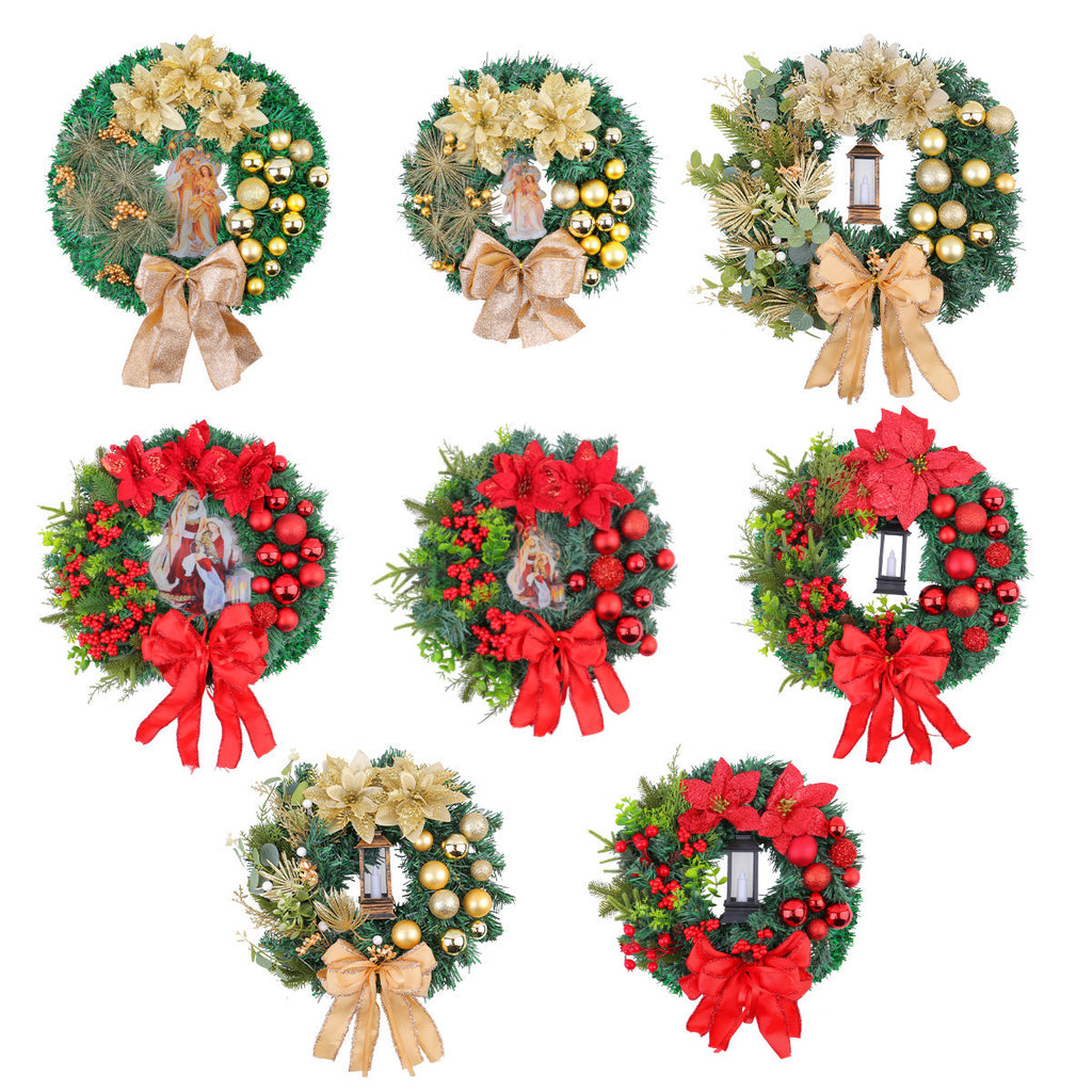 Christmas Light Wreath Door And Window Decoration Vine Ring