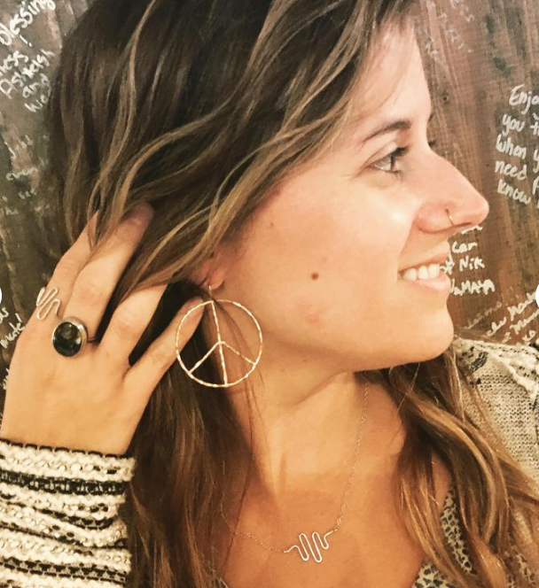 Rustic Peace Sign Earrings - Let There Be Peace Earrings - Large